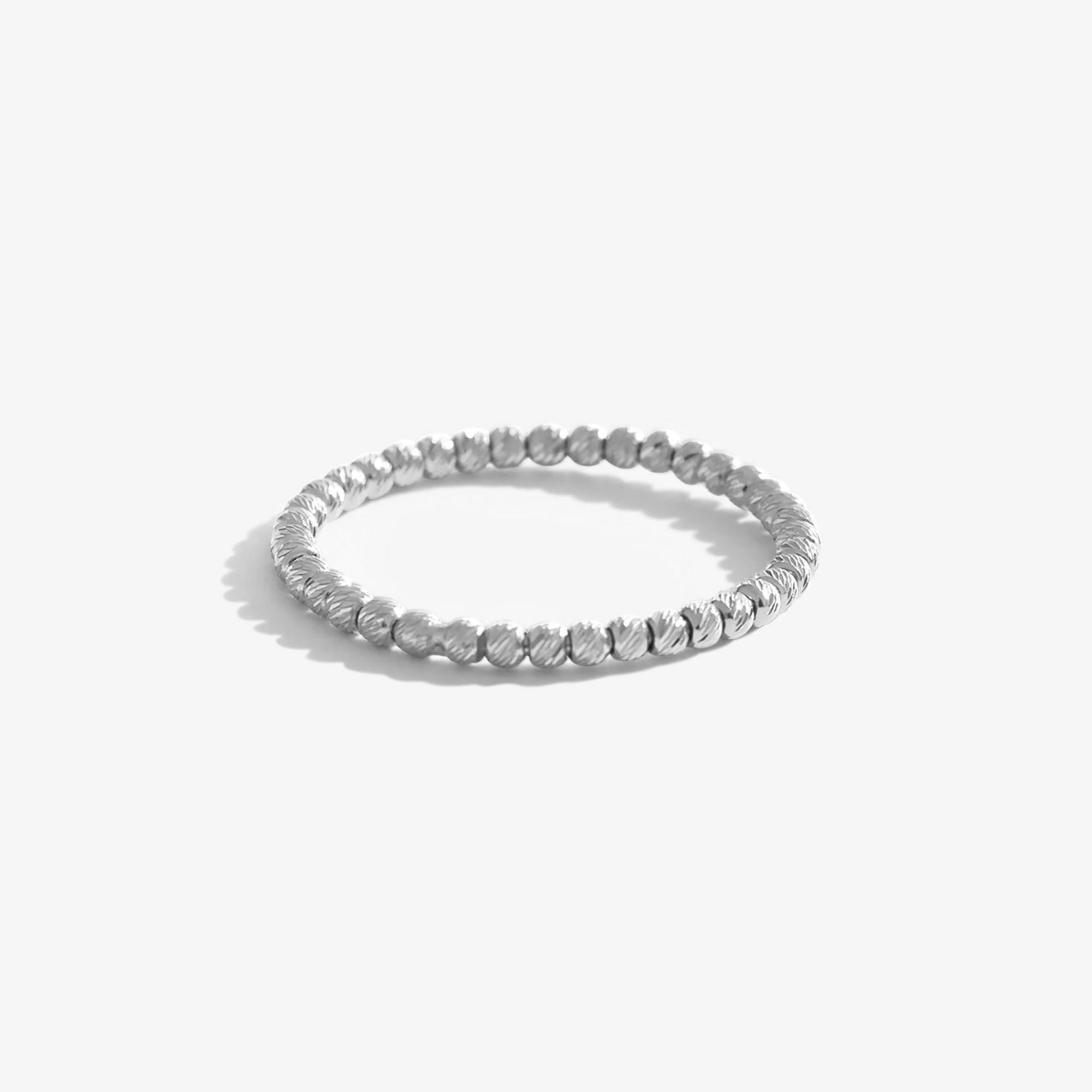 14K Solid Gold Ball Beaded Band Ring