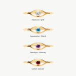 Birthstone Options For Personalized Evil Eye Rings