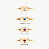 Birthstone Options For Personalized Evil Eye Rings