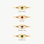 Birthstone Options For Personalized Evil Eye Rings