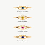 Birthstone Options For Personalized Evil Eye Rings