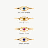 Birthstone Options For Personalized Evil Eye Rings