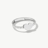 White Gold Natural Diamond Heart Ring