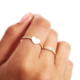 14K Solid Gold Heart Ring: Minimalist Promise Ring