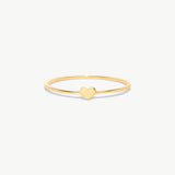 14K Solid Gold Tiny Heart Ring Minimalist Dainty Ring For Women