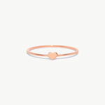 Rose Gold Tiny Heart Ring In Real 14K Solid Gold