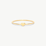 14K Solid Gold Heart Ring: Minimalist Promise Ring