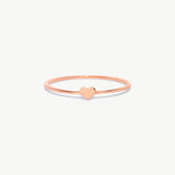 14K Solid Gold Heart Ring: Minimalist Promise Ring