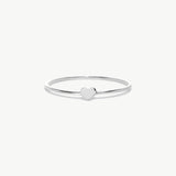 14K Solid Gold Heart Ring: Minimalist Promise Ring