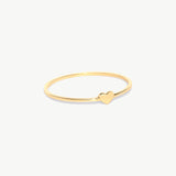14K Solid Gold Heart Ring: Minimalist Promise Ring