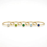14K Solid Gold Personalized Natural Gemstone Birthstone Ring for Women | Madano Jewels