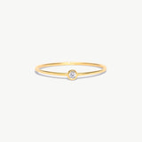 14K Solid Gold Personalized Birthstone Ring