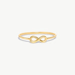 14K Solid Gold Infinity Ring Minimalist Promise Ring For Women