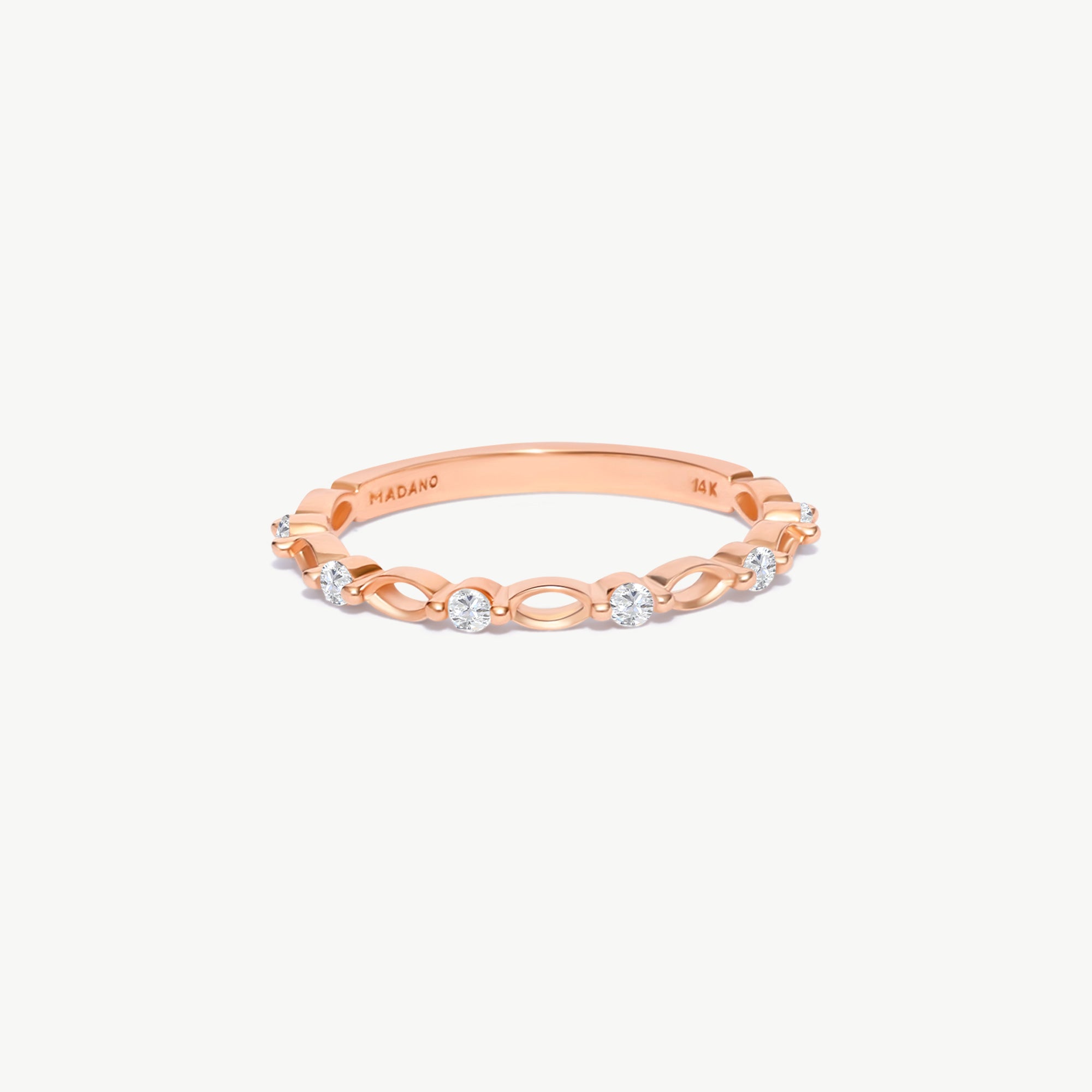 14K Solid Gold Diamond Eternity Band