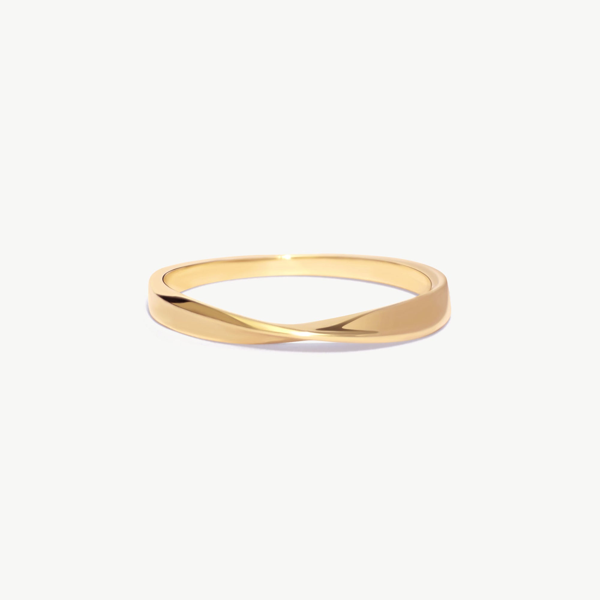 14K Solid Gold Infinity Band Ring Minimalist Promise Ring For Women