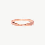 Rose Gold Infinity Band Ring In Real 14K Solid Gold