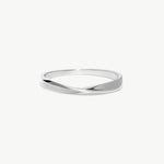14K Solid Gold Infinity Band Ring In White Gold