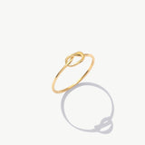 14K Solid Gold Love Knot Ring: Dainty Friendship Ring