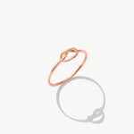 Rose Gold Love Knot Ring In Real 14K Solid Gold