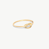 14K Solid Gold Love Knot Ring: Dainty Friendship Ring