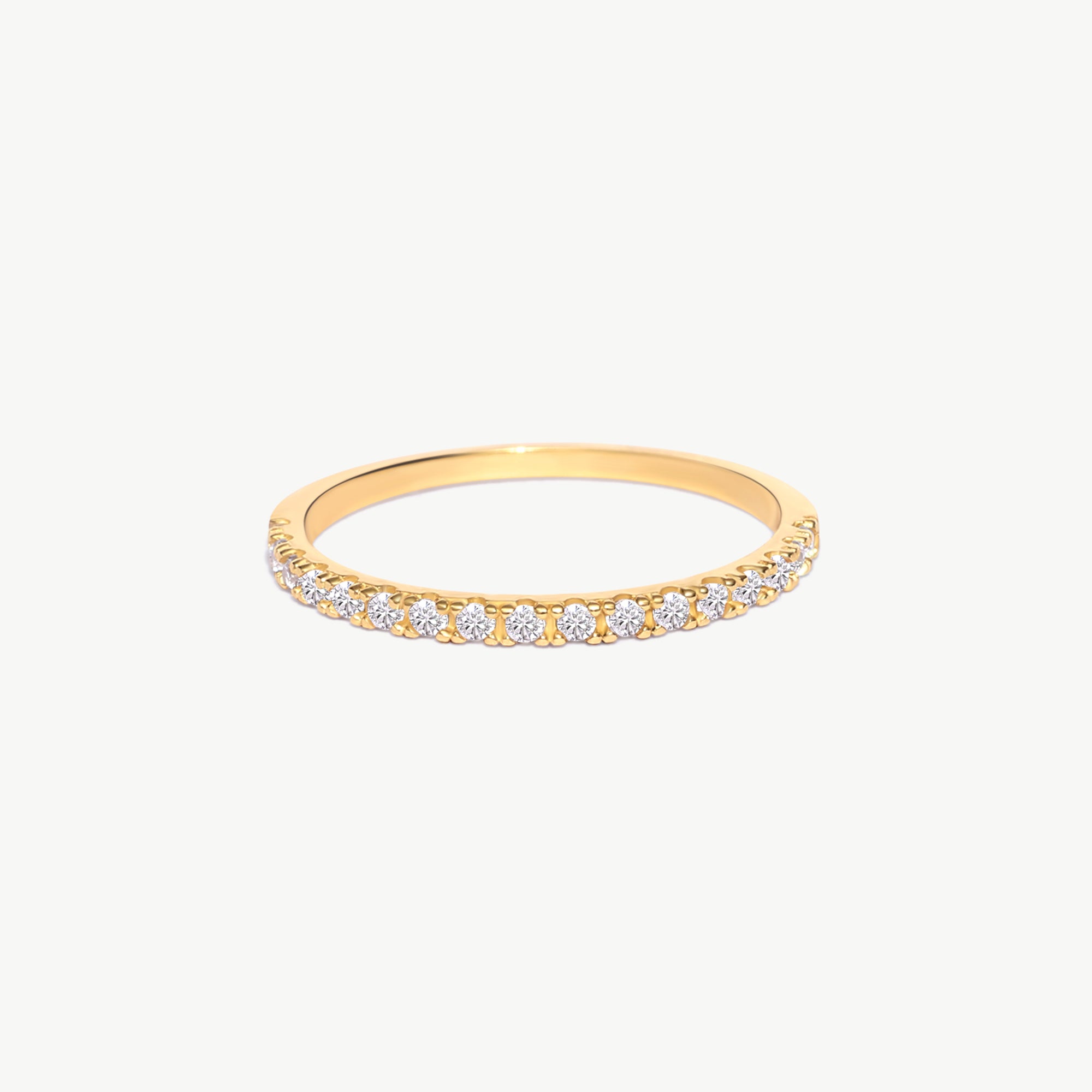 14K Solid Gold Diamond Eternity Band • Elegant Wedding Ring
