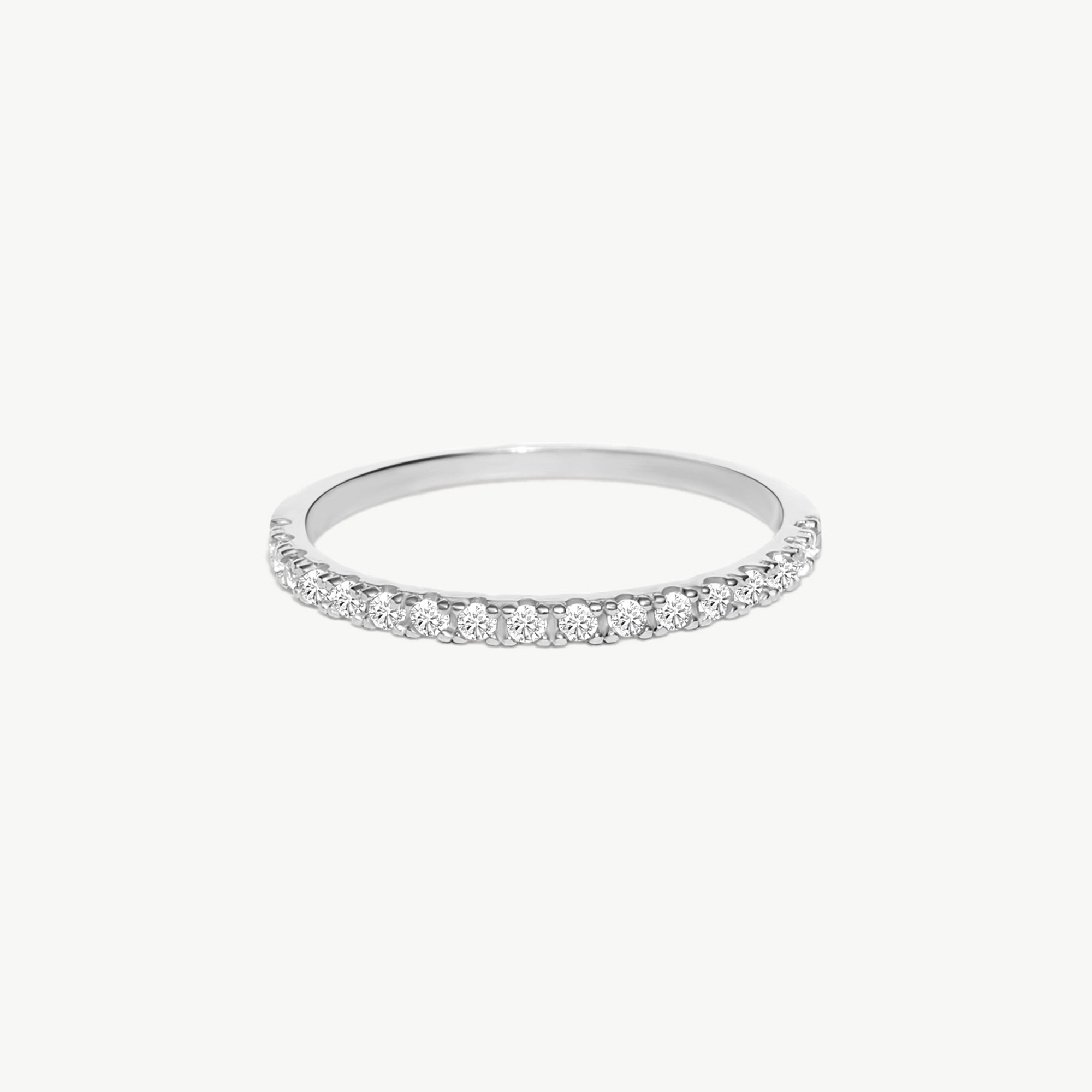 14K Solid Gold Diamond Eternity Band • Elegant Wedding Ring