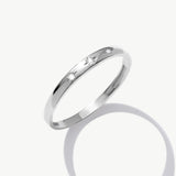 MDN400035 - 14K Solid Gold Diamond Star Dome Ring: Celestial North Star Band