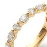 14K Solid Gold Marquise & Round Eternity Band