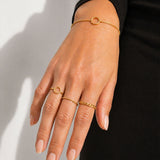 14K Solid Gold Karma Circle Ring, Circle of Life Ring