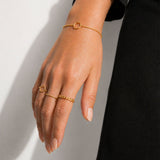 14K Solid Gold Karma Circle Ring, Circle of Life Ring