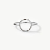 14K Solid Gold Karma Circle Ring, Circle of Life Ring