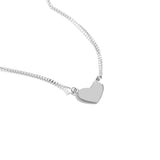 14K Solid Gold Engraved Heart Necklace