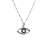 14K Solid Gold Evil Eye Necklace