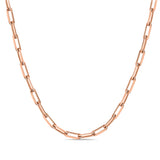 14K Solid Gold Paperclip Necklace