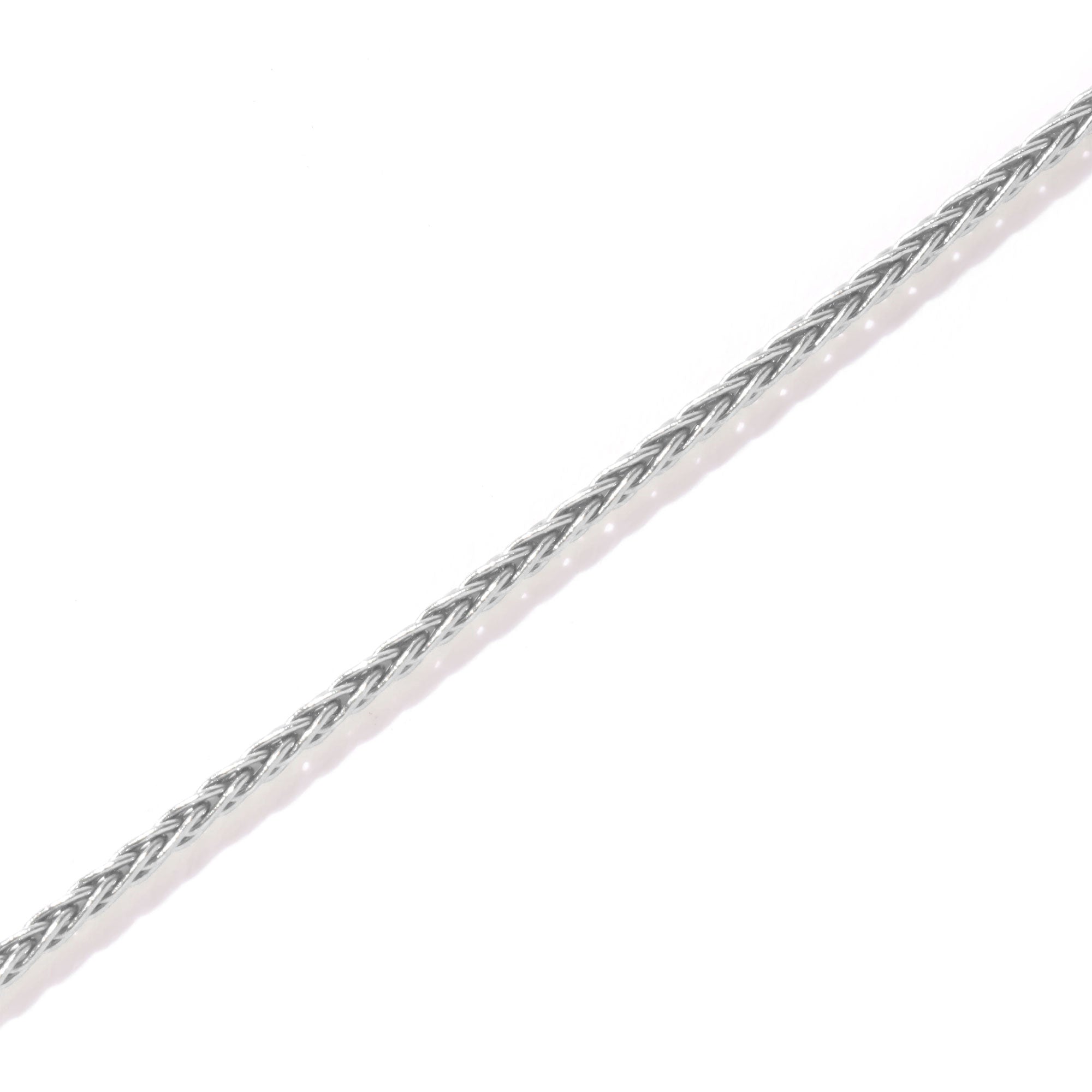 14K Solid Gold Wheat Chain Necklace