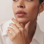 14K Real Solid Gold Geometric Diamond-Cut Ring with unique geometric design, perfect for stacking or as a minimalist statement ring.