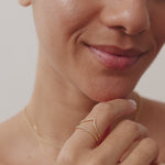 14K Real Solid Gold Thin Stacking Ring for women, perfect for layering or as a promise ring, minimalist and elegant design suitable for everyday wear.