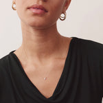 14K Real Solid Gold Diamond Trio Necklace featuring three F color, perfectly clear diamonds. This dainty, elegant piece is ideal for layering or wearing alone, adding refined sparkle and sophistication to any outfit.